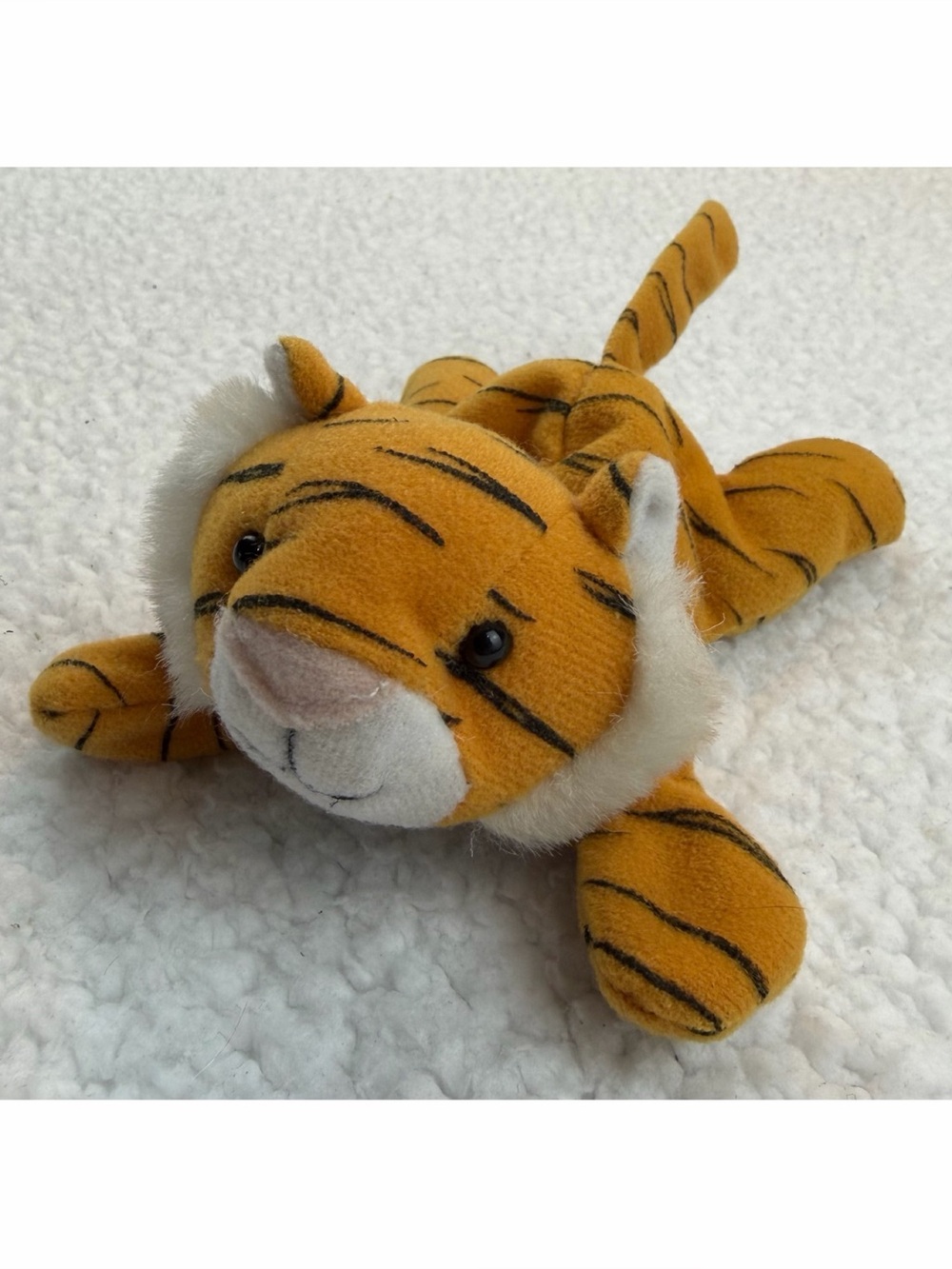 (VTG) ESSO • Orange/Black Tiger Beanie Plush Toy, OS